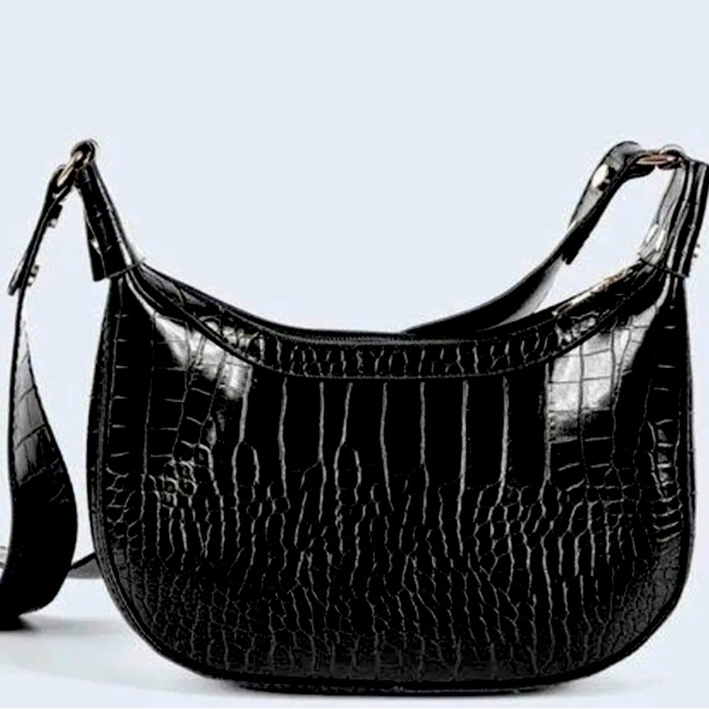 NEW- Edikted Crocodile black purse